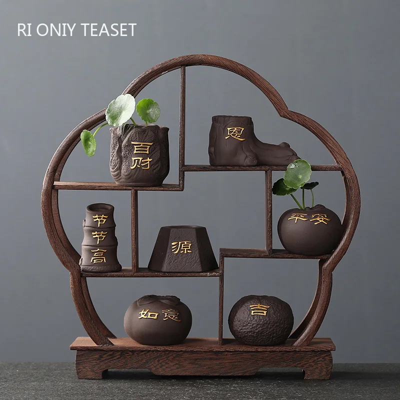 Bonsai Garden Pot - Creative Purple Clay Tea Pet Fingertip
