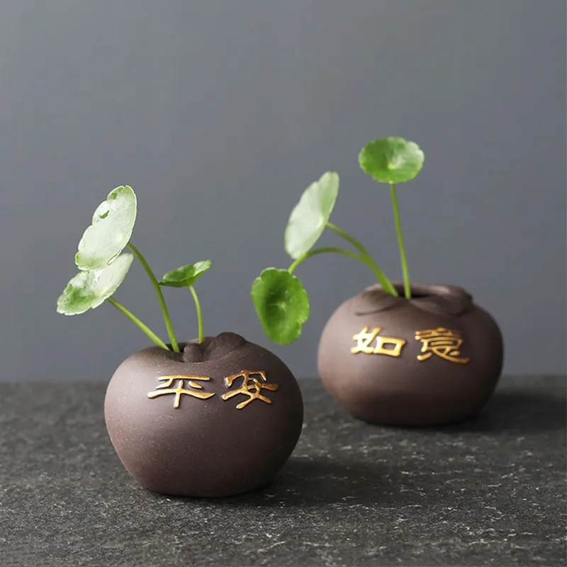 Creative Purple Clay Tea Pet F - Bonsai Garden Pot recension och pris