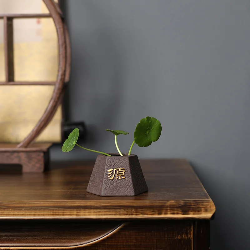 Creative Purple Clay Tea Pet F - Bonsai Garden Pot recension och pris