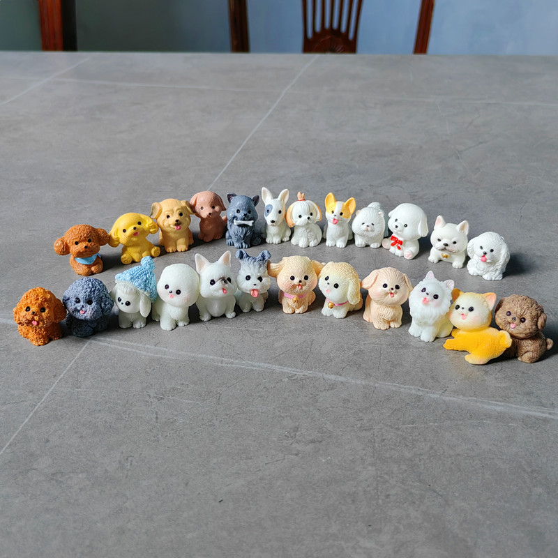 12pc Cute Small Dog Puppy Anim - Bonsai Garden Miniature recension och pris