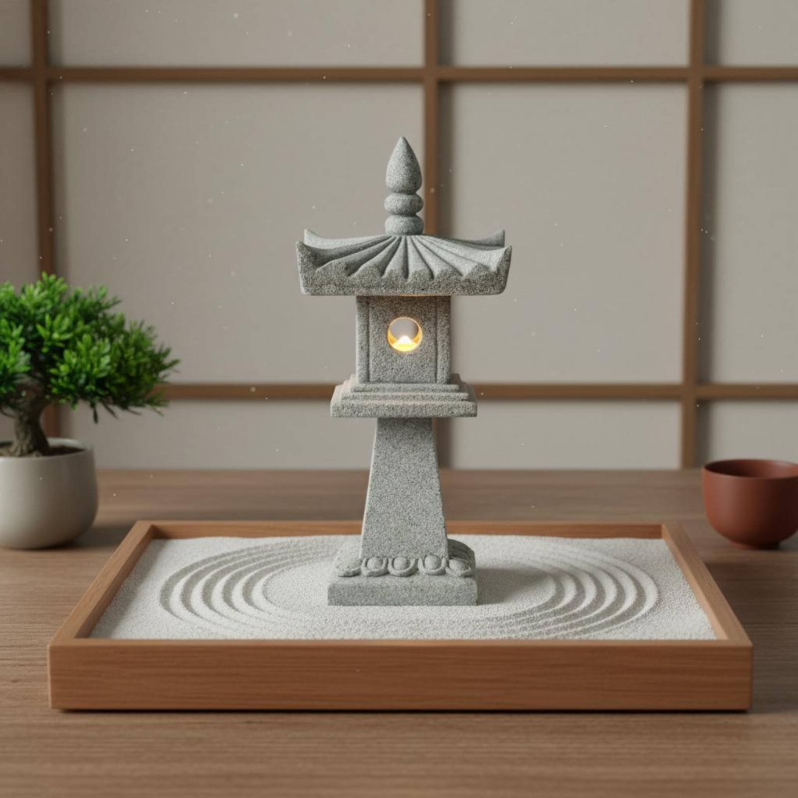 Miniature Stone Lantern Antiqu - Bonsai Garden Miniature recension och pris