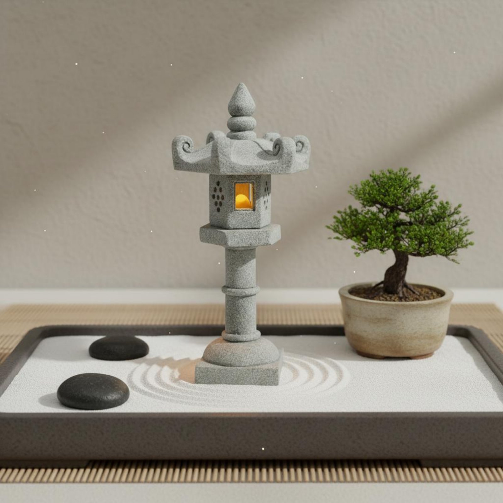 Miniature Stone Lantern Antiqu - Bonsai Garden Miniature recension och pris