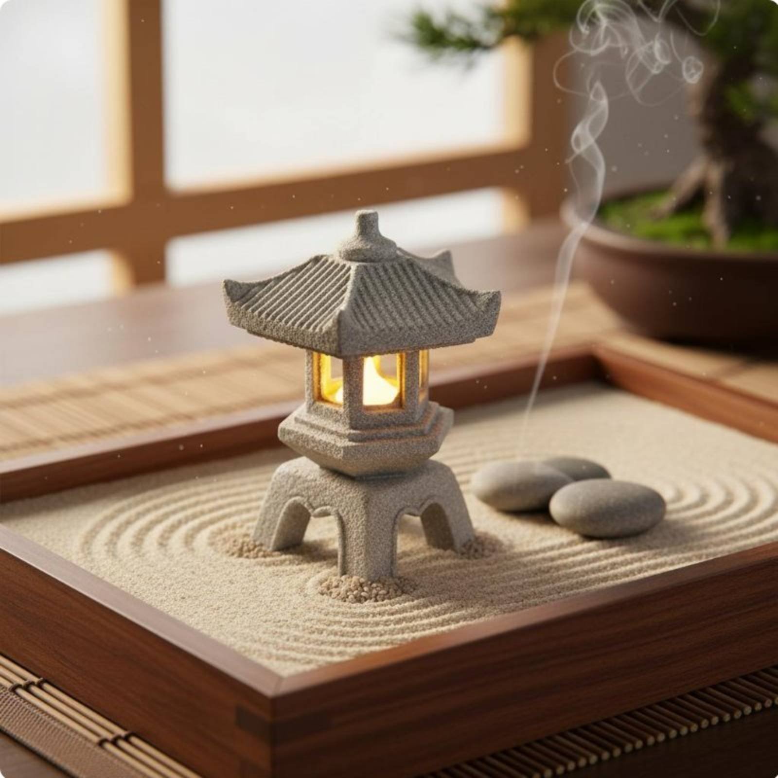 Miniature Stone Lantern Antiqu - Bonsai Garden Miniature recension och pris