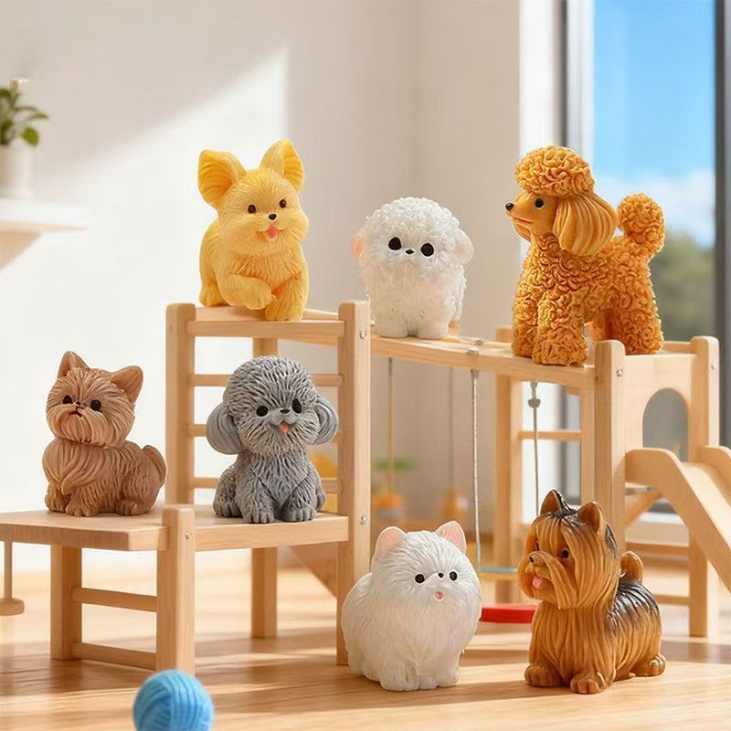 Cute Teddy Poodle Puppy Small  - Bonsai Garden Miniature recension och pris
