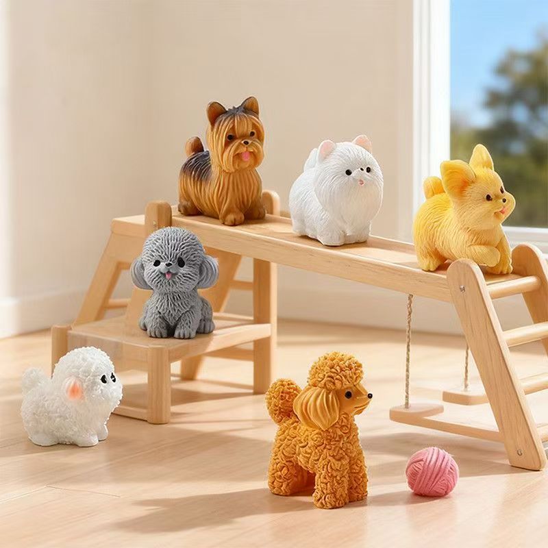 Cute Teddy Poodle Puppy Small  - Bonsai Garden Miniature recension och pris