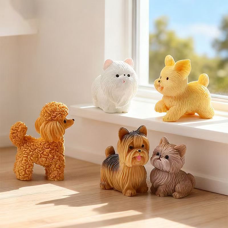 Cute Teddy Poodle Puppy Small  - Bonsai Garden Miniature recension och pris