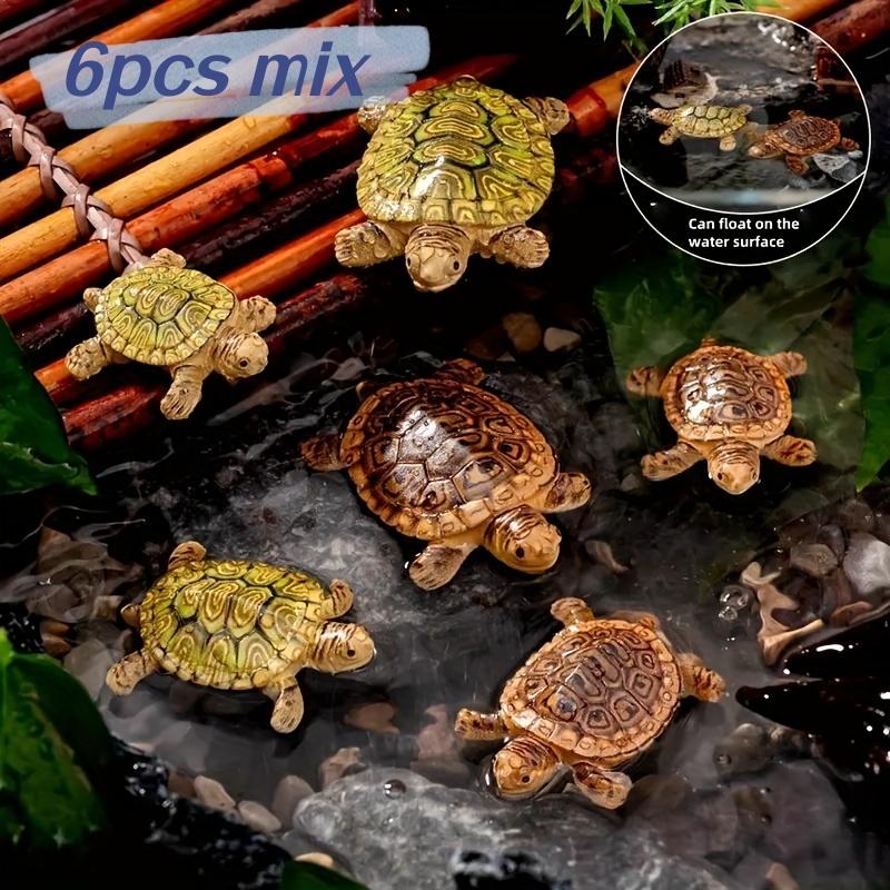 6 Mini Turtle Statues for Aqua - Bonsai Garden Miniature recension och pris
