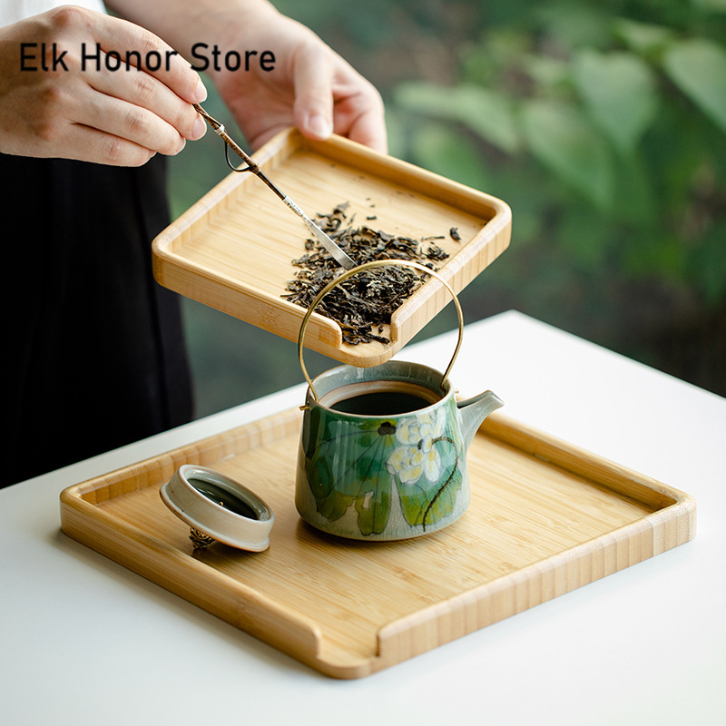 Chinese Bamboo Food Tray Puer  - Bonsai Garden Pot recension och pris