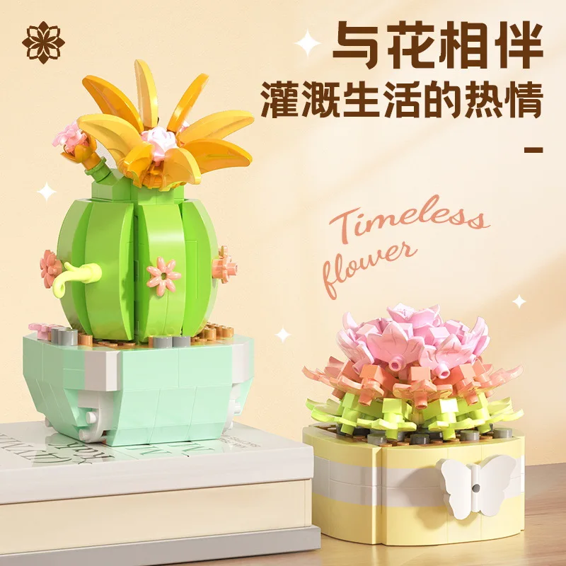 Flower Succulents Building Blo - Bonsai Garden Pot recension och pris