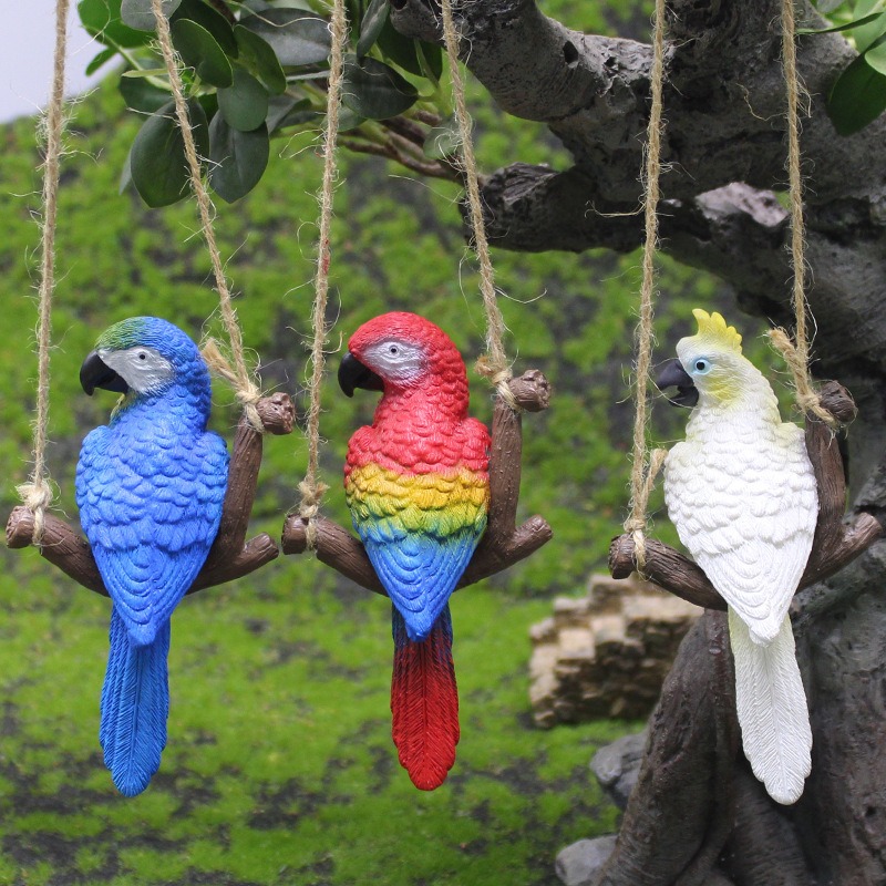 1Pcs Creative Swing Parrot Res - Bonsai Garden Miniature recension och pris