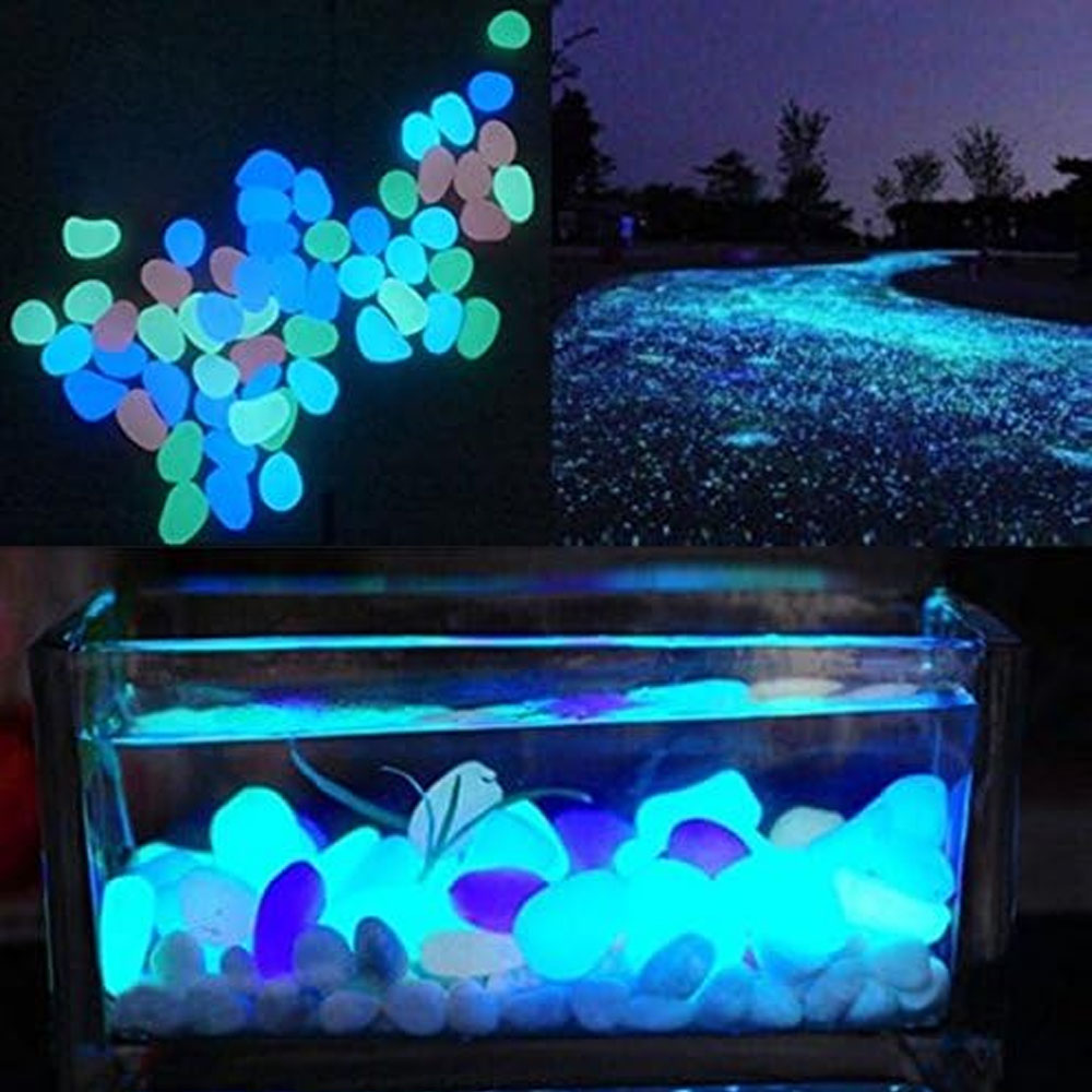 Fish Tank Rocks Glow Blue Pebb - Bonsai Garden Pot recension och pris