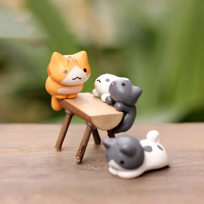 6 Pcs/Set Cartoon Lucky Cat  H - Bonsai Garden Miniature recension och pris