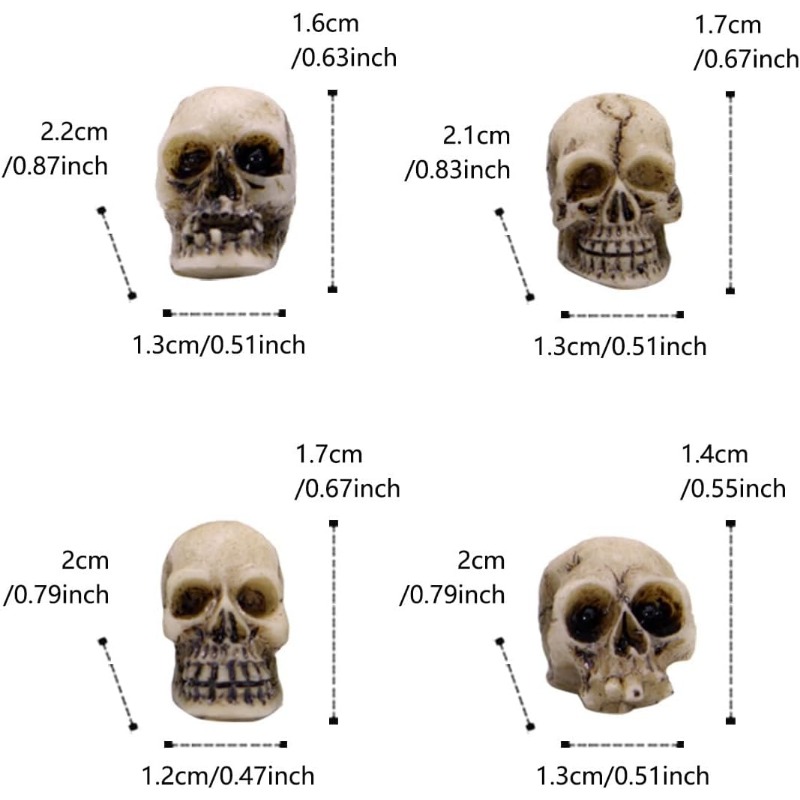 Realistic Resin Skull Figurine - Bonsai Garden Display recension och pris