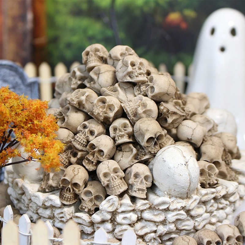 Realistic Resin Skull Figurine - Bonsai Garden Display recension och pris