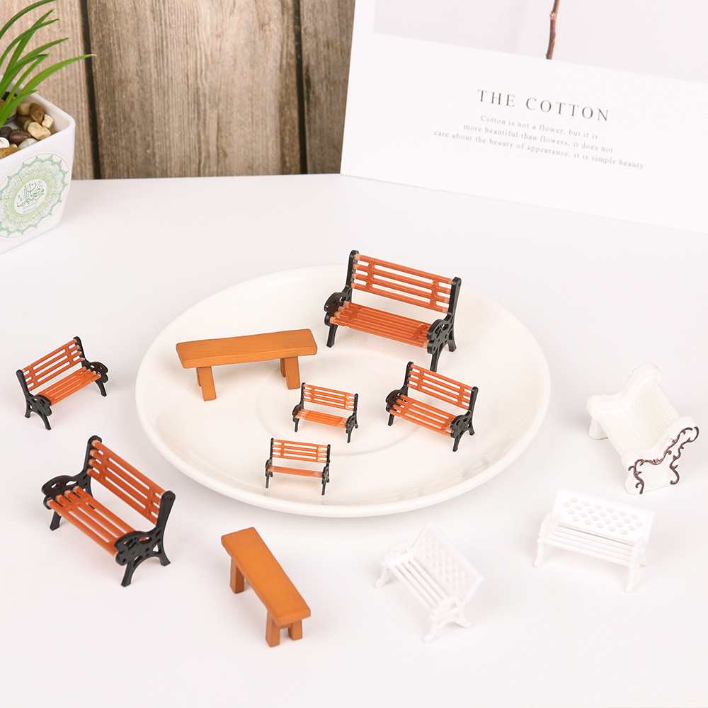1PC Resin Miniature Bench Stoo - Bonsai Garden Miniature recension och pris