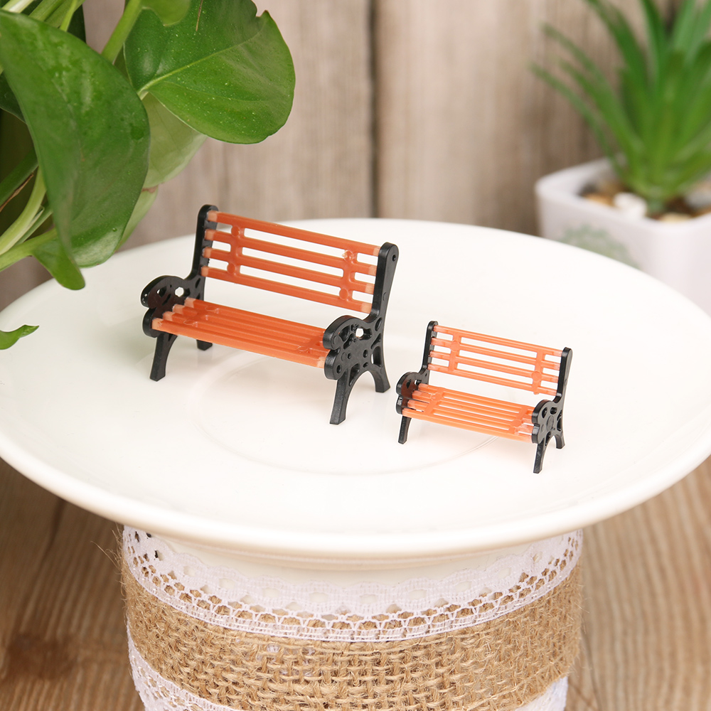 1PC Resin Miniature Bench Stoo - Bonsai Garden Miniature recension och pris