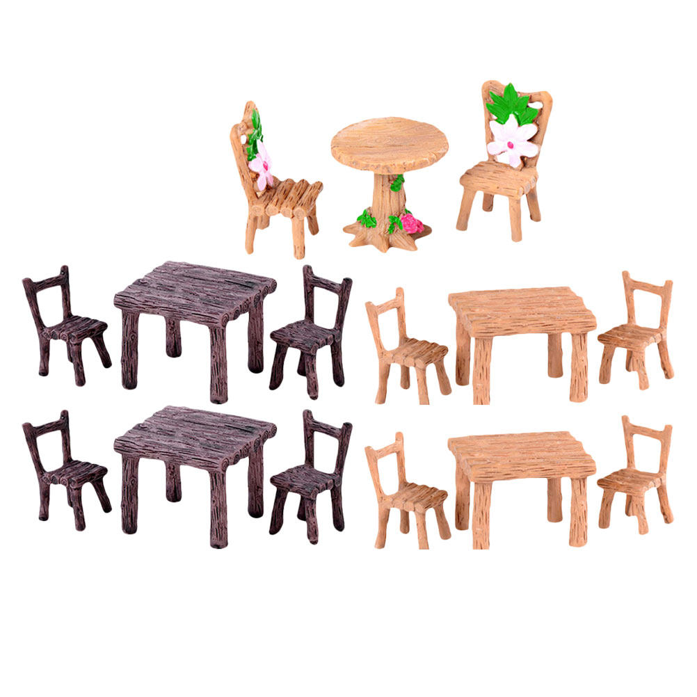 5Sets Mini Resin Miniature Cha - Bonsai Garden Miniature recension och pris