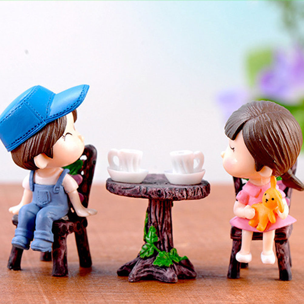 5Sets Mini Resin Miniature Cha - Bonsai Garden Miniature recension och pris